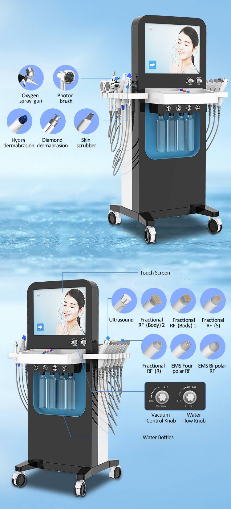 13 in 1 Fractional Rf Diamond Microdermabrasion Machine