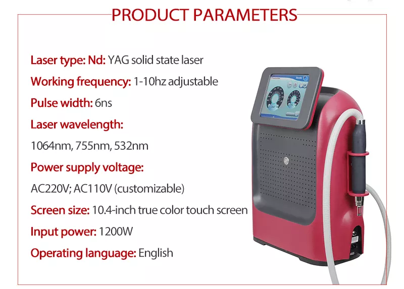 technical parameters of Pico Laser machine