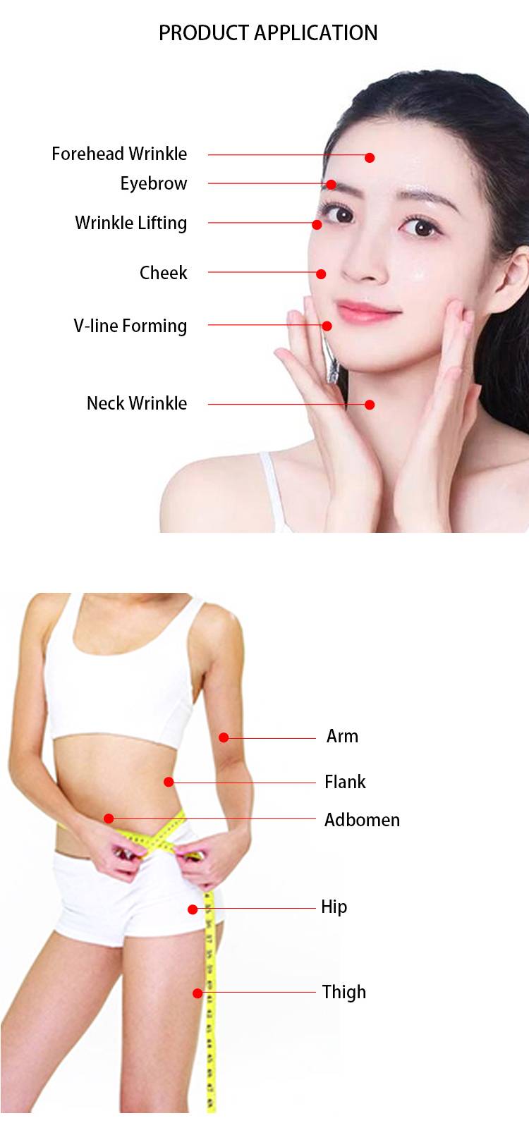 treatment area of Ice Hifu Machine