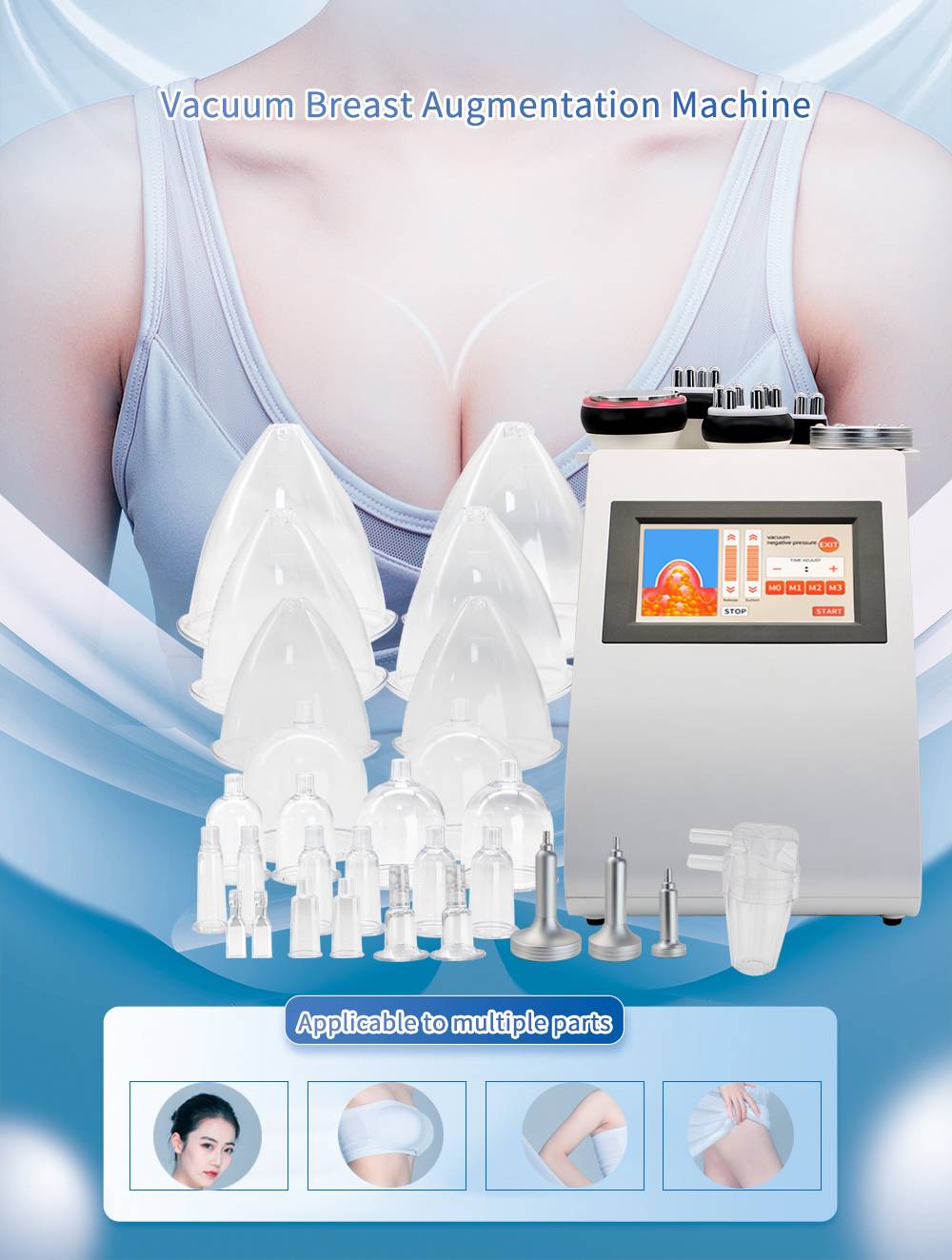 Vacuum Breast Lift machine with cups