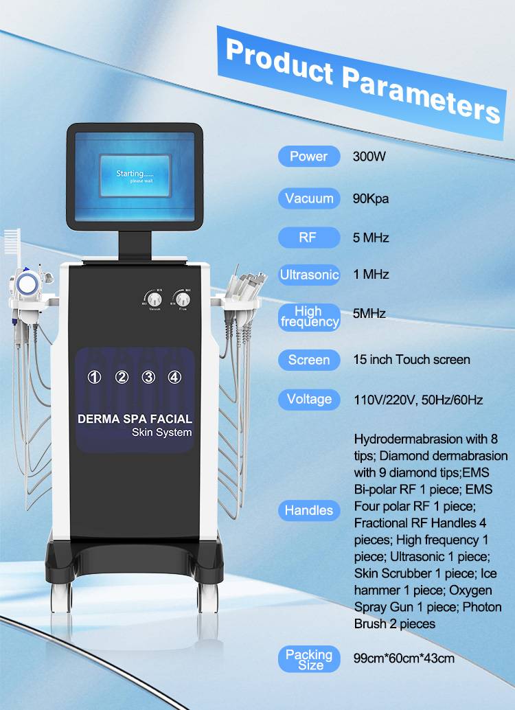 Standing 15 in 1 Microderm Machine Parameters